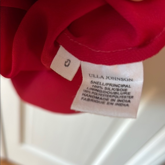 Ulla Johnson Neela Floral Print Silk Midi Dress Scarlet Red Size 0 Valentine Day - Picture 10 of 17